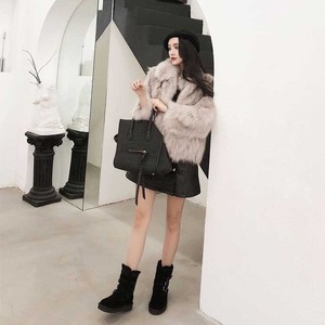 Stivali da <span class=keywords><strong>Donna</strong></span> Foderati in Pelliccia, Scarpe Invernali Femminili, Stivali da Neve Caldi in Pelle di Pecora, Stivaletti in Lana Calda per l'Inverno - Product Image 2