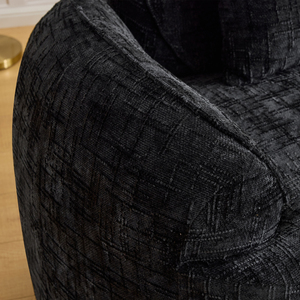 Sofá Esquinero Contemporáneo Irregular Curvo Ecológico de Tres Plazas, Tapizado en Textil Bouclé Acogedor con Relleno de Felpa - Product Image 4