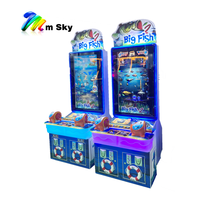 M Sky Big Fish 2 Machine d'arcade interactive de pêche vidéo à monnayeur en métal pour enfants, avec système de récompense, garantie 1 an