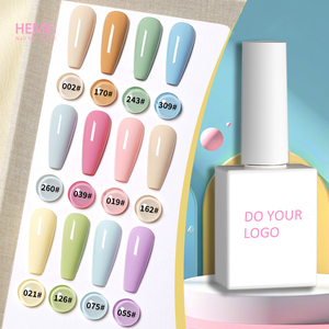 HEMA Free Soak Off UV Light Cure Printemps Été Bonbons Populaire <span class=keywords><strong>Pastel</strong></span> Macaron Couleurs Gel <span class=keywords><strong>Vernis</strong></span> pour Nail Art DIY Gel LOGO Service - Product Image 1