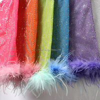 PM068 Recién llegado Base de plástico Rhinestone Hot Girls Short Sexy Mini falda Crystal See Through Dress