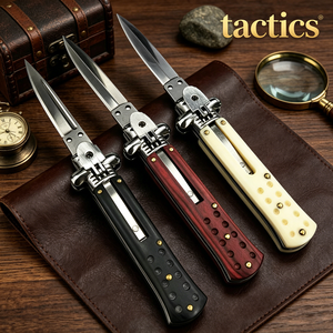 Coltello da Caccia Pieghevole di Alta Qualità con Manico in Resina AKC e Lama in Acciaio 5cr13, Affilato Coltello Tascabile EDC per Campeggio e Sopravvivenza - Product Image 3