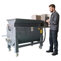 Machine de transformation des graisses animales, cuve de fusion de graisse de porc, agitation semi-automatique, chauffage électrique, acier inoxydable 304, pompe à moteur, roulement