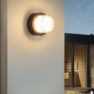 Round Waterproof Exterior Wall <b>Sconce</b> <b>Light</b> Lamp Outdoor Wall <b>Light</b> for Home Garden - Product Image 2