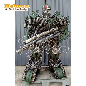 Sculpture d'art moderne <span class=keywords><strong>en</strong></span> métal recyclé pour décoration intérieure, Statue de casque d'Optimus Prime <span class=keywords><strong>nu</strong></span>, pour table basse, Œuvre d'art <span class=keywords><strong>en</strong></span> métal, Technique de moulage - Product Image 5