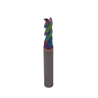Fraise à queue en carbure monobloc 3T D5*D6*50L à 3 cannelures, revêtement DLC coloré, pour usinage CNC de l'aluminium et du cuivre