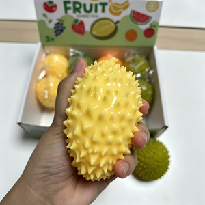 Juguete Antiestrés de Fruta Durian, Simulación de Fruta, TPR, Goma Suave, Juguetes para Niños, para Apretar con la Mano, Irrompible - Product Image 4