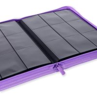 Reliure pour cartes à collectionner personnalisée en usine, résistante aux rayures, 9 pochettes avec fermeture éclair sécurisée pour la protection des cartes à collectionner