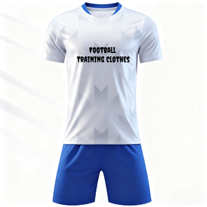 زي كرة قدم مخصص بالجملة، تصميم جديد لشورتات التدريب للبالغين، ملابس فريق 100% بوليستر، سريعة الجفاف وقابلة للتنفس للصيف - Product Image 2