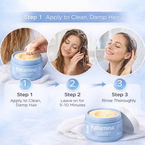 מסכת שיער פלמינה OEM ODM 500ml שמן ארגן קולגן קרטין לתיקון עמוק לשיער פגום, יבש, מקורזל, הזנה ולחות - Product Image 6