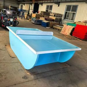 โต๊ะปิงปองรูปทรงเรือสำหรับใช้งานกลางแจ้ง สูง 760 มม. แข็งแรง ทนทาน ใช้ได้กับกีฬาเทเบิลเทนนิส แบดมินตัน เทนนิส เหมาะสำหรับใช้ในชุมชน - Product Image 2