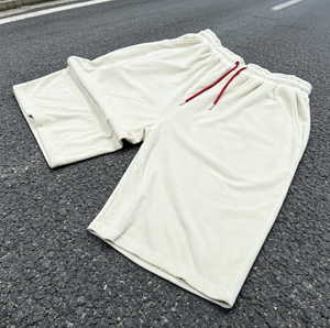 Men's Casual Streetwear Terry Shorts <b>Elastic</b> Drawstring Waist Loose Fit shorts for Summer - Product Image 4