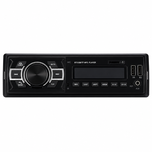 Reproductor <span class=keywords><strong>MP3</strong></span> para Auto 1 Din, Bluetooth 5.0, Radio FM, Carga USB Dual, Ranura TF, Retroiluminación de 7 Colores, Acabado Plateado -VOLOX - Product Image 1