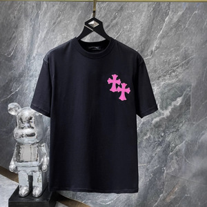 Camiseta de Moda de Alta Calidad 2025 Nueva Colección <span class=keywords><strong>CH</strong></span> con Bordado de Cruz y Herradura Colorida, Transpirable, Estilo Urbano - Product Image 2