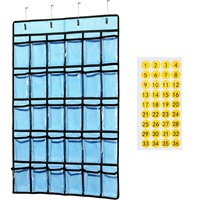 Vente en gros 12/18/24/30/36/42/48/54/60 tableau de poche numéroté sur porte organisateur de classe suspendu pour téléphones portables