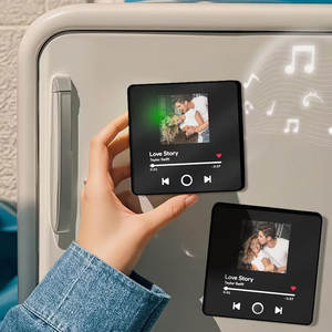 Calamita da Frigo Lettore Musicale <span class=keywords><strong>con</strong></span> Album Fotografico Personalizzato, Magnete Musicale da Frigo <span class=keywords><strong>con</strong></span> Musica Personalizzata, Calamita per Regalo - Product Image 2
