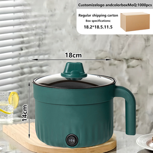 Casserole électrique intégrée en gros, haut de gamme, avec revêtement antiadhésif, petite <span class=keywords><strong>cuiseur</strong></span> à <span class=keywords><strong>riz</strong></span> pour la maison et les voyages, avec couvercle en verre trempé - Product Image 3