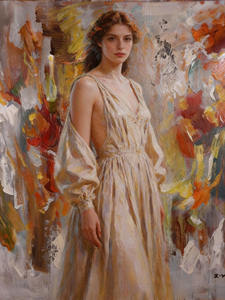 Peintures acryliques sur toile pour filles B&C ART, robe, figure, peinture DIY, personnalisation artisanale pour la <span class=keywords><strong>décoration</strong></span> de la chambre - Product Image 4