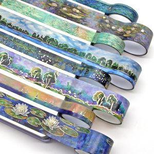 Washi Tape Set Monet Gold Foil Vintage Decorative Masking Tape,AdhesiveCraft Tapes for <b>Scrapbooking</b> Supplies,Journaling Supplies - Product Image 4