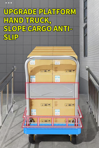 Carrito de mano de barandilla plegable portátil | Carro de plataforma industrial de cuatro ruedas de plástico personalizado OEM - Product Image 2