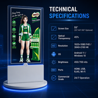 Kios Digital Signage Interaktif Dua Sisi, Tipe Lantai, Layar Sentuh 43/49/55 Inci
