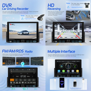 Radio para Auto Podofo de 7'' con <span class=keywords><strong>Reproductor</strong></span> MP5, Carplay Inalámbrico, Android Auto, Bluetooth, FM/AM/RDS, Tipo-C/USB, de Fábrica ODM - Product Image 3