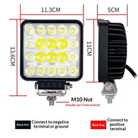 Luz de Conducción Cuadrada para Automóvil 12-36V 60W, Focos LED para Automóviles, Luz de Trabajo para Conducción Todoterreno