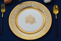 Service de table de luxe en porcelaine fine avec décor doré 24 carats, vaisselle royale, assiettes, bols, cuillères, pour mariage, banquet, fête, cadeau, kit complet