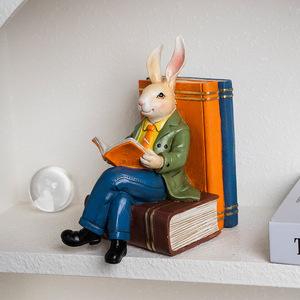 Nuovi prodotti transfrontalieri: <span class=keywords><strong>Mr</strong></span>. Reading <span class=keywords><strong>Rabbit</strong></span>, ornamenti a forma di coniglio, per soggiorno, ingresso, mobile TV, in resina - Product Image 2