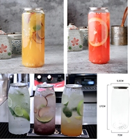 Bouteilles en plastique PET OEM avec logo, canettes transparentes de haute qualité pour boissons gazeuses avec couvercles en aluminium