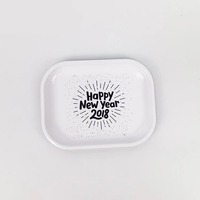 Plaque en fer blanc pour Sublimation, pièces, Mini cendrier en métal personnalisé, plaque à rouler pour Cigarette