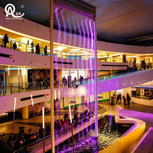 Fontaine contemporaine en acier inoxydable AQUA – Éclairée par LED et interactive pour les aménagements commerciaux - Product Image 3