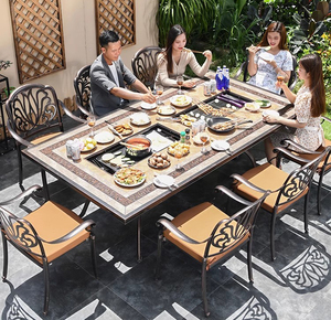 Đồ Nội Thất Ngoài Trời Vườn Set Patio Ăn Chairt Than BBQ Bảng Giá Rẻ Lửa Pit Sang Trọng Ngoài Trời Kim Loại Đồ Nội Thất Cho Sân Sau - Product Image 1
