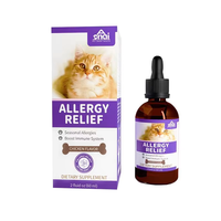 Compléments alimentaires liquides pour le soutien immunitaire et le soulagement des allergies chez les animaux, gouttes pour les yeux et les oreilles pour la toux du chenil, les infections cutanées et cutanées chez le chien, saveur bacon