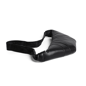 Sac bandoulière plissé en PU noir style streetwear, forme croissant, prix <span class=keywords><strong>de</strong></span> gros - Product Image 3