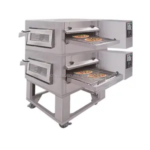 Commercial Convection Electric/Gas 2-Deck Conveyor Pizza Oven for 18'' Pizza