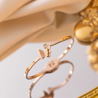 Joyería de Moda para Mujer con Certificación CE, Collar y Pulsera de Acero Inoxidable Chapado en Oro con Diseño de Mariposa, para Compromiso, Aniversario, Fiesta