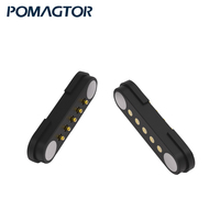 Conector Magnético de 5 Pines IP67 USB Macho Hembra SMT de Latón, Conector Pogo Pin Electrónico Médico Industrial 12V 2A PA46 30000 Usos