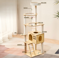 Arbre à chat intégré avec lit pour chat, perchoir pour chat en forme de capsule spatiale spécialement conçu pour les grands chats, articles pour animaux de compagnie