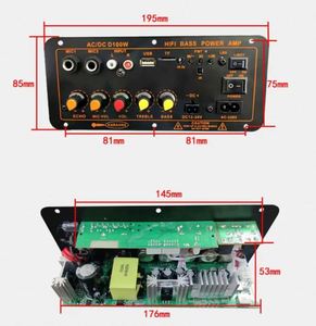 บอร์ดเครื่องขยายเสียงบลูทูธ 100w รุ่น D100 พร้อมไมโครโฟนคู่ ซับวูฟเฟอร์ บอร์ดเครื่องขยายเสียงสำหรับรถยนต์และบ้าน - Product Image 5
