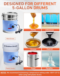 Seau chauffe-miel de 5 gallons avec bande en silicone flexible, chauffe-seau isolé - Product Image 5