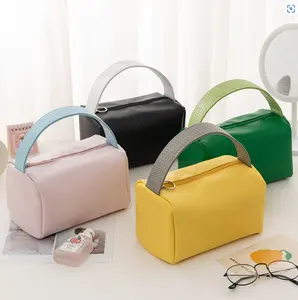 Bolsas de maquillaje de gran capacidad de moda edición coreana cosmética de mano de PU