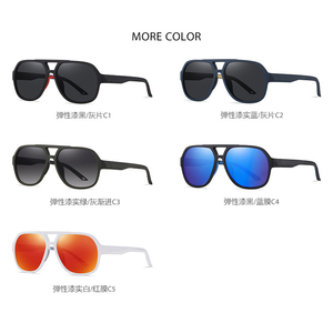 Thời trang mới phân cực Kính mát cao su chống trượt TR90 biểu tượng tùy chỉnh thí điểm kính mặt trời ngoài trời lái xe UV400 thể thao Kính mát - Product Image 4