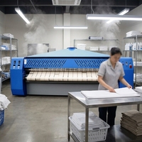 Repasseuse industrielle automatique en acier inoxydable pour draps, machine à repasser à gaz, équipement de blanchisserie
