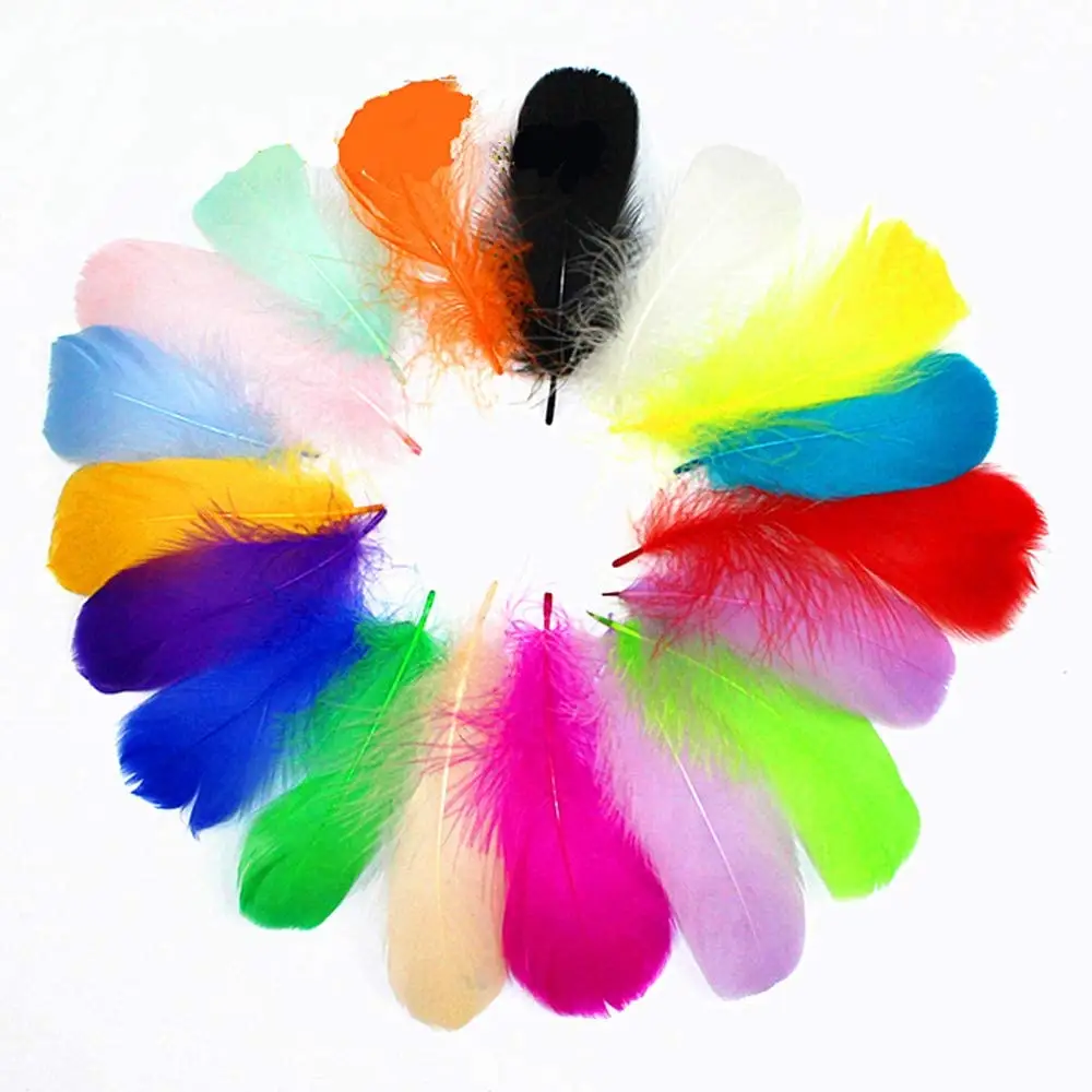 100pcs wholesale bulk cheap natural colorful carnival decorative feathers for crafts hats dream catcher dress