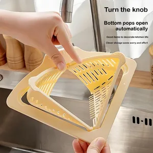 Plastic Kitchen <strong>Sink</strong> Filter Drainage <strong>Basket</strong> with Dry/Wet Separation Magnetic Drainage Hanging Vegetable Washing Function - Product Image 4