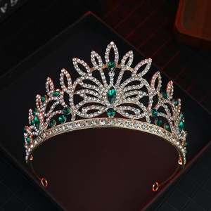 Corona <span class=keywords><strong>de</strong></span> Novia <span class=keywords><strong>de</strong></span> Cristal Azul Real <span class=keywords><strong>de</strong></span> Lujo, Corona <span class=keywords><strong>de</strong></span> Reina <span class=keywords><strong>para</strong></span> <span class=keywords><strong>Boda</strong></span>, Tiara <span class=keywords><strong>de</strong></span> Cristal con Pedrería Dorada, Estilo Barroco Vintage, Accesorios <span class=keywords><strong>para</strong></span> el Cabello - Product Image 5