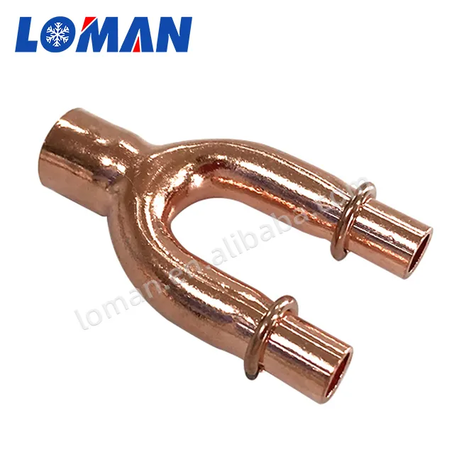 LOMAN HVAC Refrigeração Y Forma Tee Forma Copper Pipe Fitting