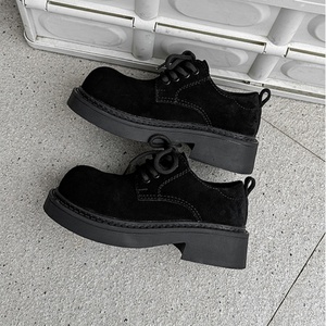 Chaussures Derby Décontractées Personnalisées en Faux Daim Vintage Épais avec Plateforme Haute pour Hommes et Femmes - Product Image 5