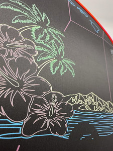 Nouvelle pagaie de pickleball en fibre de carbone, style 16 mm, noyau alvéolé mat pressé à chaud, motif montagne, rectangulaire, coins arrondis - Product Image 4